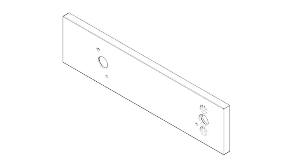 DORNBRACHT eVALVE Rosette ERSATZTEILE 091102133 240 x 60 x 9 mm Cyprum, 091102133-49 Galeriebild 1